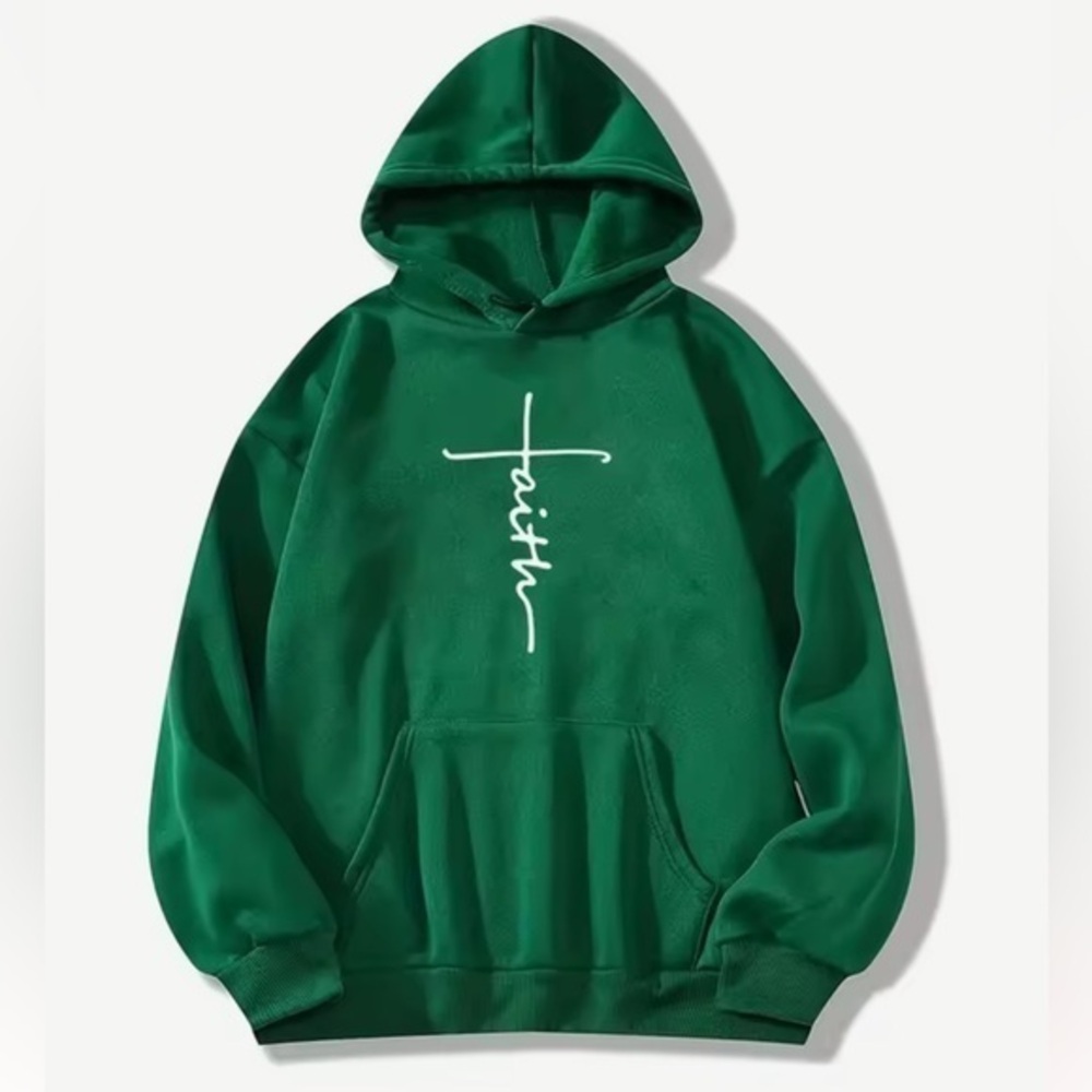 New Green “Faith” Hoodie, Size XXL